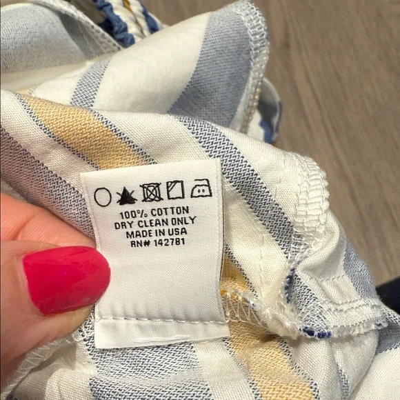 Aime Leon Dore Blue and Yellow Striped Swim Trunks - Picture 9 of 9